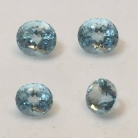 8 x 7mm, Blue Aquamarine Oval