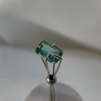 6.5 x 4.5mm, Medium Indicolite Tourmaline emerald