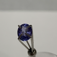 5.5 x 4.5mm, medium Purple Tanzanite Oval