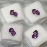 6 Mm, Pair Of Purple Amethyst Pear
