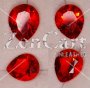 9 x 7mm, Red Helenite Pear