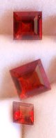 3.5 mm, Red Garnet Square