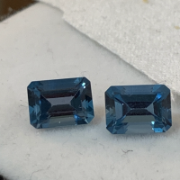 8 x 6mm, Pr. Of London Blue Topaz Emerald