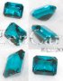 9 x 7mm, Apatite Blue Helenite Emerald Cut