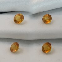 5.25 mm, Gold Sapphire Round
