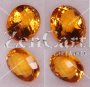 10 x 8mm, Gold Orange Citrine Oval Checkboard