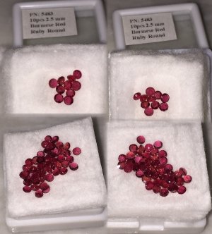 2.5 mm, 10pcs Of Burmese Red Ruby Round [5483]