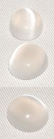 7.75 mm, Clear White Moonstone Round Cab