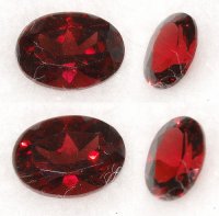 8 x 6mm, African Red Garnet Oval