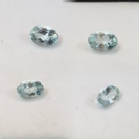 8.75 x 6.25mm, Lite Blue Aquamarine Oval