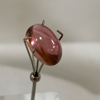 11.5 x 7.5mm, Pink Tourmaline Oval-Cab