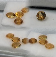 5 mm, Gold Citrine Round