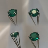 5.5 mm, Bazilian Green Emerald Round