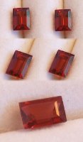 6.25 x 4.5mm, Rose Garnet Rectangle