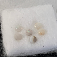 3 mm, Australian 5 Pcs White Opal round-cab