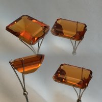 20 x 16mm, Lite Madeira Citrine Lab Emerald