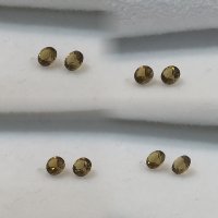 3 mm, 1pr Burnished Gold Tourmaline Round