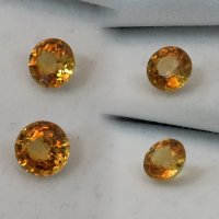 5.5 mm, Gold Sapphire Round