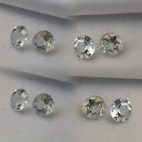 5.5 mm, Pr of Aqua Aquamarine Round Cut