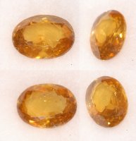 8.25 x 6.25mm, Sri L Gold Zircon Oval