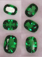 7 x 5mm, Emerald Green Helenite Cushion