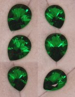 8 x 6mm, Emerald Green Helenite Pear