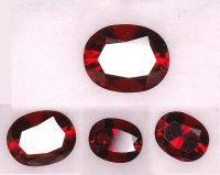 8 x 6mm, Red Garnet Oval