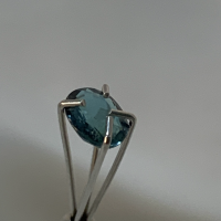 5.5 x 4.5mm, Aqua Green Tourmaline oval cut