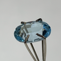 8.75 x 6mm, Medium Blue Aquamarine Oval