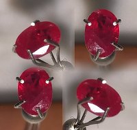 6 x 4mm, Rich Burmese Red Ruby With A Oval