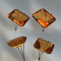 19.5 x 14.8mm, Lite Madeira Citrine Lab Emerald