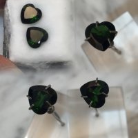 8 mm, Green Tourmaline Heart