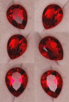 8 x 6mm, Red Helenite Pear