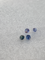 2 mm,lite 4pcs Blue Sapphire-round