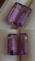 9.5 x 8.25mm, Lite / Med Purple Amethyst Emerald