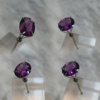 9 x 7mm, Purple Amethyst Oval