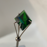 7.44 x 7.3mm, Green Chrome Diopside Trapezoid