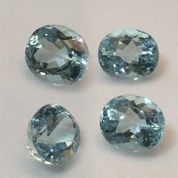 9 x 7.6mm, Blue Aquamarine Oval