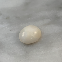 12 x 10mm, Mexican White Opal Oval-Cab