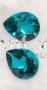 9 x 7mm, Apatite Blue Helenite Pear