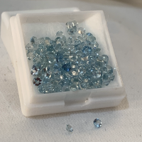 2.5 mm, Medium-ligh Blue Aquamarine Round