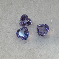3.5 mm, Purple Tanzanite Heart