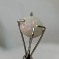 6.25 mm,Mintab White Opal-Round-Cab