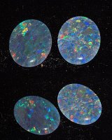 16 x 10mm, Australian Mult Colors Opal Triplet Oval Cabochon