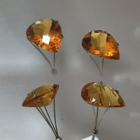 17 x 13mm, Lite Madeira Citrine Lab Pear Checkboard