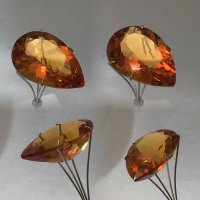 21 x 14.5mm, Lite Madeira Citrine Lab Pear