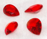 7 x 5mm, Red Helenite Pear