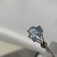 6 mm, Med Blue Aquamarine - Heart