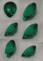 11 x 9mm, Green Helenite Pear