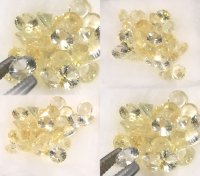 3.5 mm,Ceylon Yellow Sapphire-Round / Diamond Cut